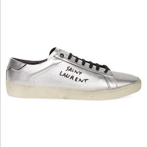 🌟SOLD!🌟 Ysl SAINT LAURENT new silver sneaker$600